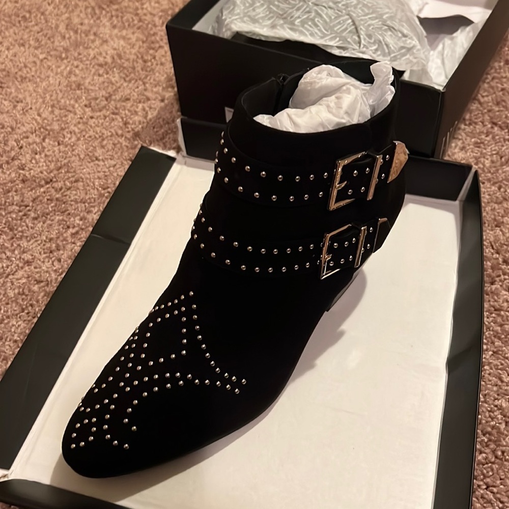 Boots with gold accents